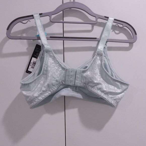 NEW Bali Double Support Spa Closure Wireless Bra Aqua Size 36C 3372 - Picture 2 of 5